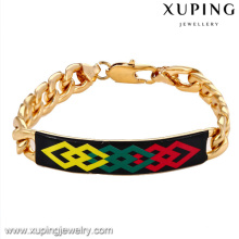 73073-Xuping Jewelry Wholesale Fashion 18K chapado en oro pulseras de los hombres con aleación de cobre